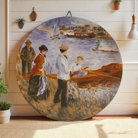 Renoir'ın "Chatou'daki Kürekçiler" Crown Staffordshire İnce Kemik Çini Koleksiyonluk Tabak
